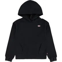 Levi's Hoodie LEVI'S KIDS "LVG BATWING PATCH HOODIE", Mädchen, Gr. 14 (158), schwarz, Sweatware, Obermaterial: 86% Baumwolle, 14% Polyester, unifarben, regular fit normal, ohne Ausschnitt, Rippbündchen, Sweatshirts Hoodie, mit Logo Stickerei