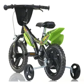 DINO BIKES Dinosaur 12 Zoll Kinderfahrrad Mountainbike T-Rex Dinosaurier - Schwarz