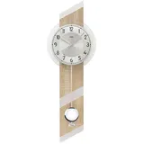 modernes Wanduhren design von AMS Marken Pendeluhr Holz Sonoma Optik Quarzuhr