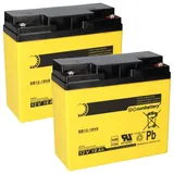 Sun Battery Ersatzakku für Brandmeldezentrale Siemens FH2003-A1 2 x AGM Batterie 12V 18Ah mit VdS