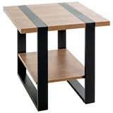 Haku-Möbel Beistelltisch Schwarz Eiche 45 x 45 x 45 cm