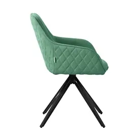 ML-Design Esszimmerstühle drehbar 2er Set Textil Webstoff Grün Wohnzimmerstuhl