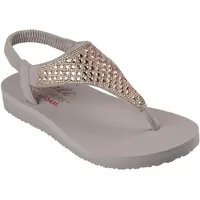 SKECHERS Damen Cali Meditation Rockstar, Taupe Mitobuck Strassbesatz, 38 EU