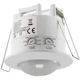 ChiliTec Decken-Einbau-Bewegungsmelder 360° LED geeignet, 6m Detektion, weiß