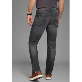 Arizona Stretch-Jeans Straight Fit Dunkelgrau Used 40/34