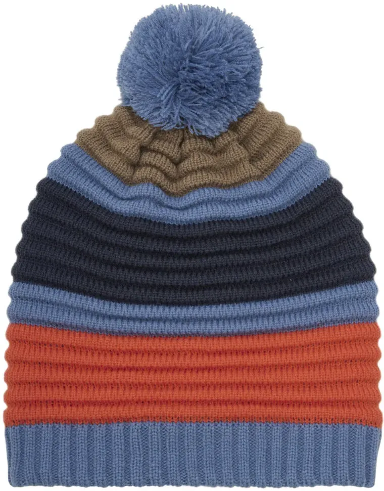 ColorKids Colorblock Mütze Kinder - blau-7450 / 52