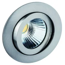 Rutec Einbaustrahler 8W rund eisen gebürstet