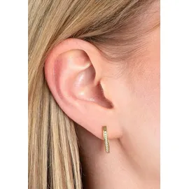 LEONARDO Creolen Ronia Beauty's Gelbgold 375  mit Zirkonia  Edelstahl