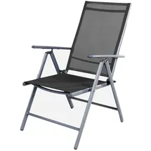 Mojawo Gartenstuhl Hochlehner 54 x 64 x 106 cm silber/anthrazit klappbar