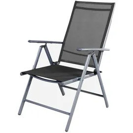 Mojawo Gartenstuhl Hochlehner 54 x 64 x 106 cm silber/anthrazit klappbar