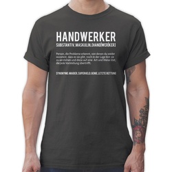 Shirtracer T-Shirt »Handwerker - Handwerker Geschenke - Herren Premium T-Shirt« t shirt handwerker - t-shirts handwerk - arbeitstshirts grau S