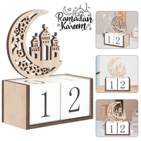 Ramadan Adventskalender aus Holz Eid Mubarak Ornament 2024 Ramadan Dekoration Eid Countdown-Kalender