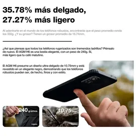 AGM H6 Lite 4 GB RAM 128 GB Schwarz