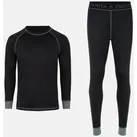 THERMOUNTERWÄSCHE SET FÜR DAMEN & HERREN - 1-Pack - Schwarz/Grau - M