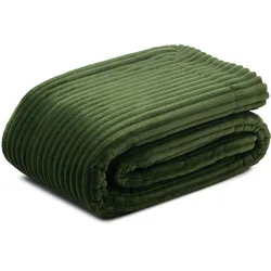 Wohndecke »Cord Optik Wohndecke«, 95526106-0 dunkelgrün