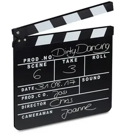 Relaxdays Filmklappe »schwarz« schwarz