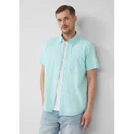 s.Oliver Kurzarmhemd mit Struktur-Streifen Blau M