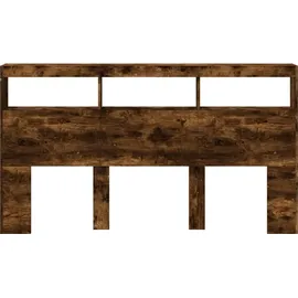 vidaXL Led-kopfteil mit Ablage Räuchereiche 180x17x102 cm vidaXL