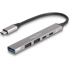 DeLock 64298 - USB 3.1/2.0 Hub 4 Port, USB-C zu 1x 3.1 A, 2x 2.0 A, 1x 2.0 C