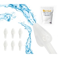 DOMUS® 6 Silikonspitzen für Baby Nasendusche - 6 Ersatzdüsen für Kit die Nasenspülung von Babys und Erwachsenen