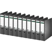 Leitz Ordner Pappe A4 180 Grad 80mm schwarz Packung