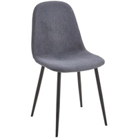 P & B Stuhl, Grau, Metall, Textil, Füllung: Schaumstoff, konisch, 43x85x54 cm, Esszimmer, Stühle, Esszimmerstühle, Vierfußstühle