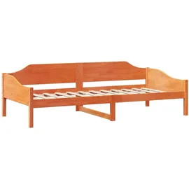 vidaXL Massivholzbett 90 x 200 cm Braun