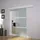 vidaXL Schiebetür Glas und Aluminium 178 cm Silbern