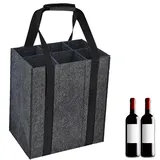 Flaschentasche Für 6 X 1,5 Liter Flaschen, Flaschenträger Mit Trennwänden, 27 Cm X 18 Cm X 27 Cm, Flaschenträger 6 Flaschen, Flaschentasche, Flaschenträger, Flaschentasche 6 Flaschen, Flaschenkorb