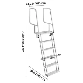 Vevor Dockleiter Klappbar Silber