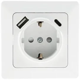 ChiliTec Schuko-Steckdose Unterputz USB-C/PD Weiß