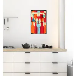 queence Metallbild »Happy Hour«, Getränke, (1 St.), Stahlschilder queence Farbe Bild(er): gelb
