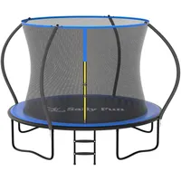 Safly Fun Trampolin Outdoor Ø 305 cm with Montagezubehör, Trampolin Kinder, Bodentrampolin, Die Maximale Tragfähigkeit Beträgt 150 kg, Für Erwachsene, Kinder und Familien