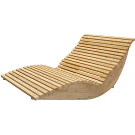 Home Deluxe Wellenholzliege 120 x 120 x 188 cm Braun