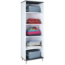 VCM Holz Kleiderschrank Schuhregal Flur Regal Landos 60 x 39 x 184 cm schwarz