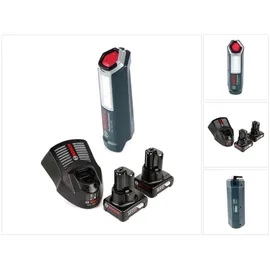Bosch Professional GLI 12V-300 Akku Lampe + 2x GBA 12V 4,0 Ah Akku + GAL 1230 Ladegerät