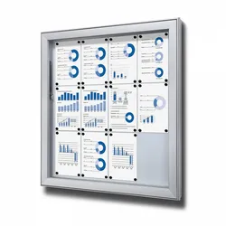 Schaukasten abschließbar außen 12 x DIN A4 ESG-Glas