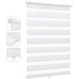 Sekey Doppelrollo 80 x 210 cm / Fenstergröße (Velux) weiß