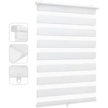 Sekey Doppelrollo 80 x 210 cm / Fenstergröße (Velux) weiß
