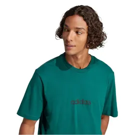 adidas Essentials Linear Single Jersey Tee Collegiate Green/Black S