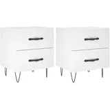 vidaXL Nachtschrank 2 Stk. 40 x 35 x 47,5 cm Weiß