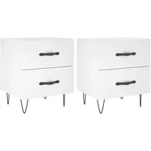 vidaXL Nachtschrank 2 Stk. 40 x 35 x 47,5 cm Weiß