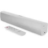 MAJORITY Bowfell Soundbar für TV Geräte | Bluetooth PC Soundbar | 50W 2.0 Stereo TV Lautsprecher für Fernseher | TV Soundbar | 39cm Soundbar PC | Mini Soundbar TV | Sound Bar & Fernbedienung (Weiß)