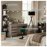 Vicco Schminktisch Sherry 120 cm mit Spiegel & Hocker Cashmere - Beige