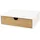 WoodMan Nachttisch Farsta 40 x 30 x 12 cm Braun/Weiß