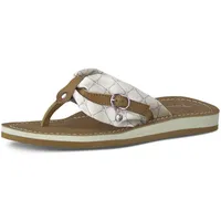 Tamaris Damen 1-27109-42 Sandalette, Cream/Logo, 38 EU - 38 EU