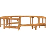 vidaXL Runde Hot Tub Umzäunung Ø255 cm Braun