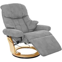 MCA Furniture MCA Relaxsessel Windsor 2, Fernsehsessel Sessel, Stoff/Textil 150kg belastbar ~ hellgrau, naturbraun