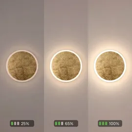 Licht-Erlebnisse Tongstel 1 rund goldfarben/schwarz