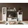 Innostyle Wohnwand Wohnkombination JASMIN UH81 Pinie weiß Nachbildung 4-teilig, (Komplett-Set, 4-St., Vitrine, TV-Lowboard, Wandboard, Stauraumelement) weiß
